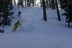 ski en forêt dans le queyras